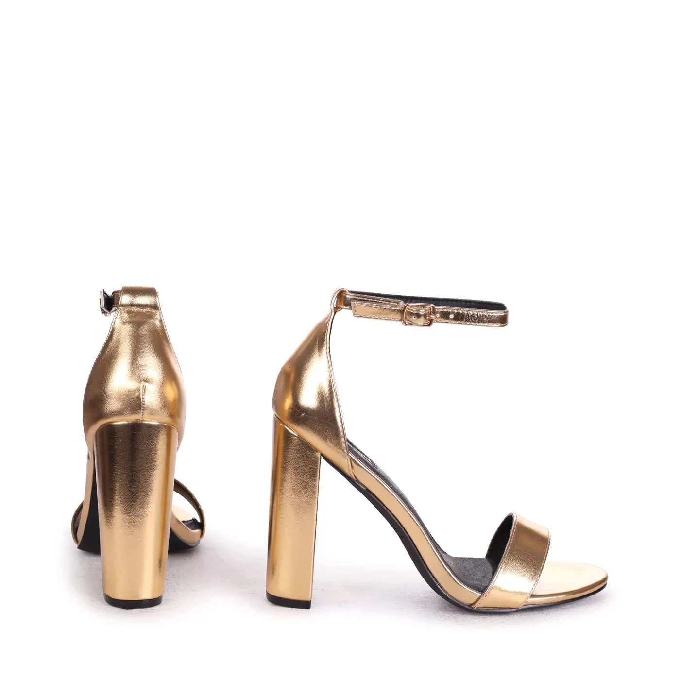 Gold Block Heels Lajwanti Shoes – Elegant and Fashionable Casual Block Heels for Women - Custom Women Shoes