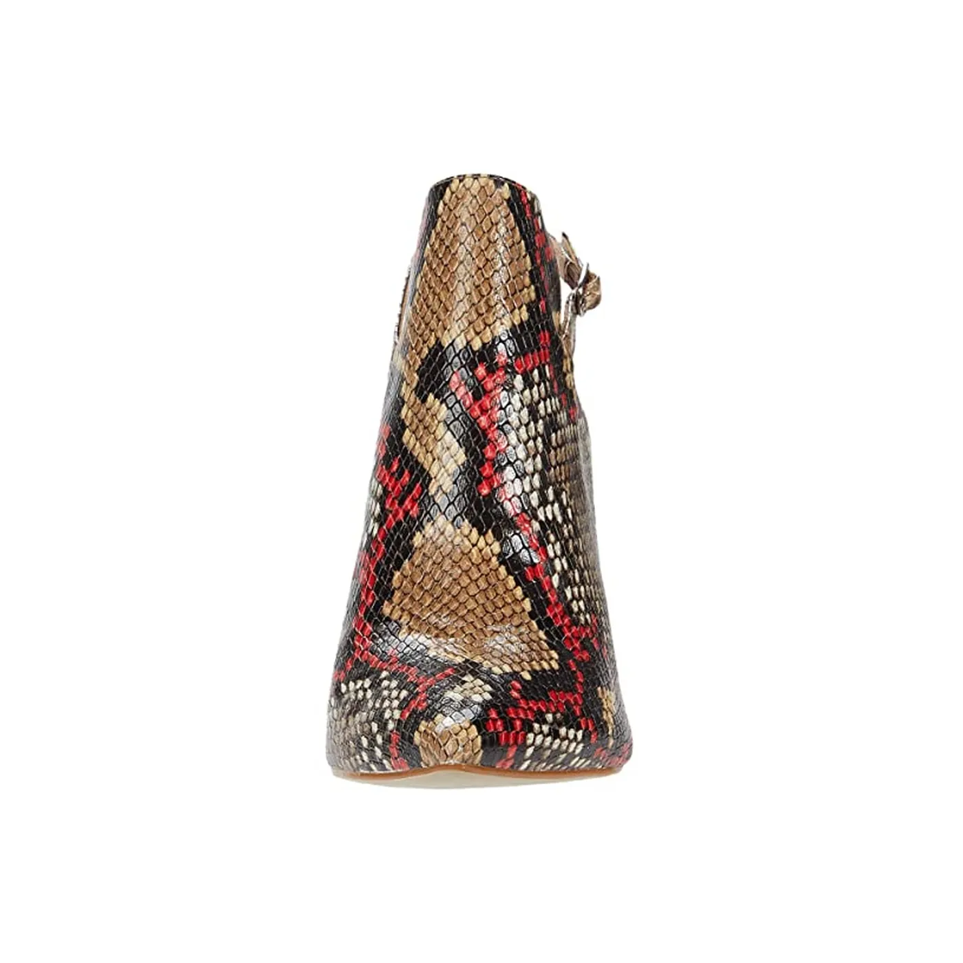 Closed Toe High Heels Lajwanti Shoes – Elegant and Stylish Closed toe high heels by Lajwanti Shoes, featuring a slingback design and snake print pattern.