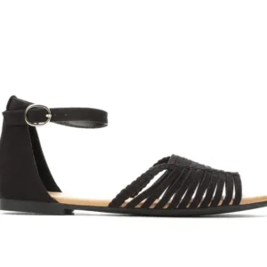 Private label flat shoes with braided straps and ankle strap by Lajwanti Shoes