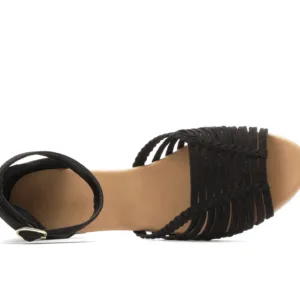 Stylish private label flat shoes with braided straps by Lajwanti Designers