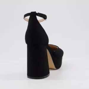 Custom Black Block Heel Pumps | Lajwanti Designers