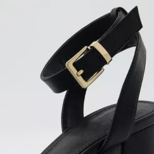 Custom Black Block Heel Pumps | Lajwanti Designers
