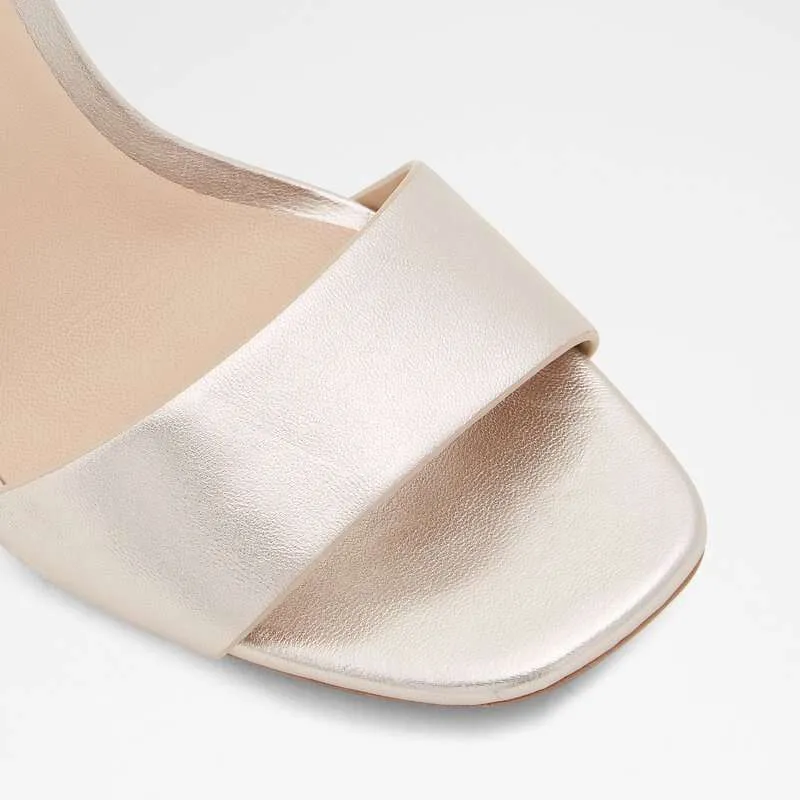 Close-Up of Ivory High Heels Lajwanti Shoes Formal Block Heels for Women - Custom Women Shoes