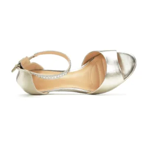 White wedge sandals by Lajwanti Designers, comfortable and stylish footwear for every occasion.