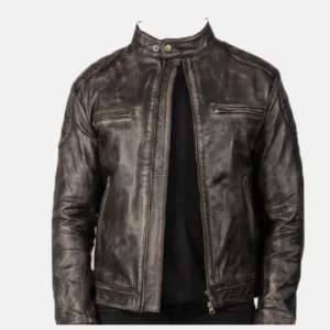 distressed leather jacket manufacturer premium vintage design