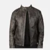distressed leather jacket manufacturer premium vintage design