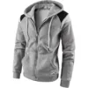 custom zipper hoodie manufacturer grey fleece hoodie