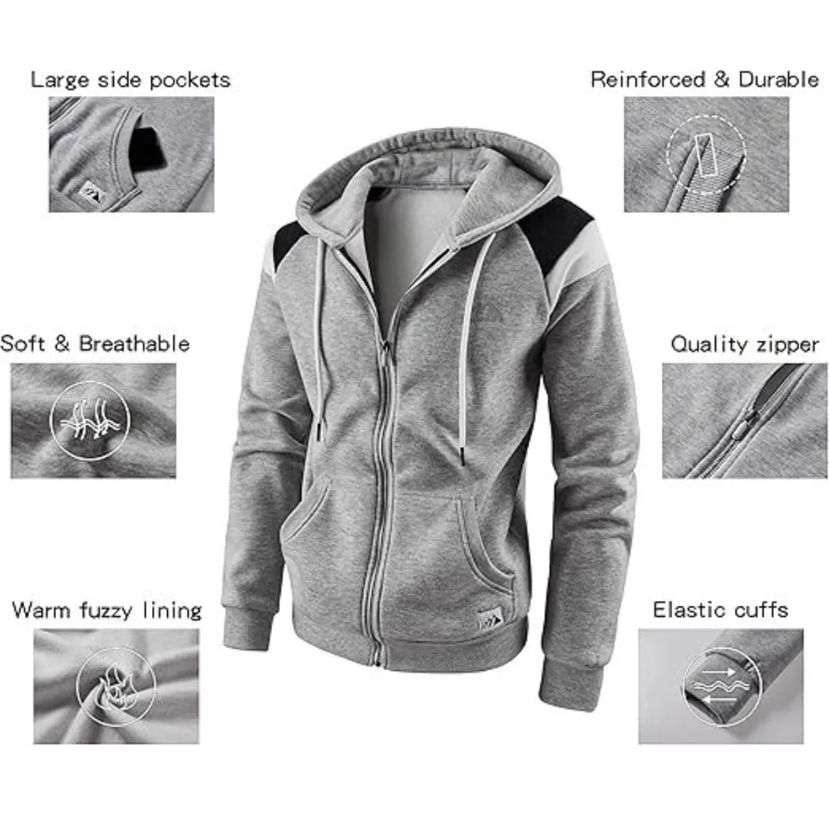Custom Zipper Hoodies Manufacturing | Custom Designs by Lajwanti Collections LDPJ-01