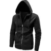 black custom zipper hoodie manufacturer fleece hoodie
