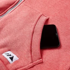 men zipper hoodie kangaroo pocket detail bulk production