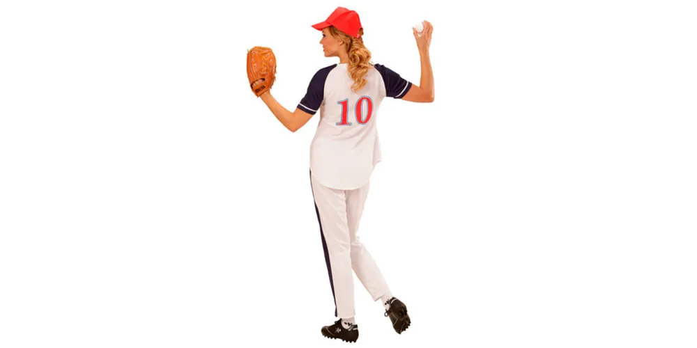 Womens Baseball Uniforms white and red custom design manufactured by Lajwanticollections