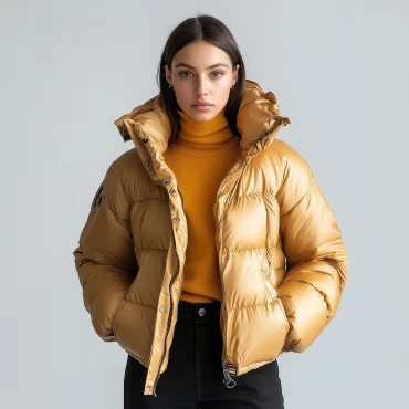 Puffer jacket shown as a private-label outerwear category
